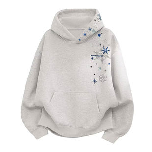 美式加绒加厚刺绣连帽卫衣男女款秋冬季2025新款帽衫薄款宽松上衣