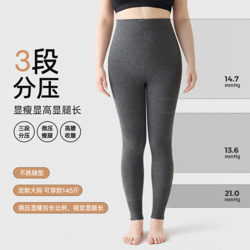 大码胖mm打底裤女不掉档2025新款春秋冬季加绒连裤袜九分保暖秋裤