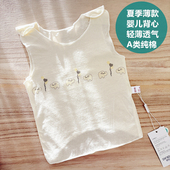 迪尼豆豆 上衣 男女宝宝纯棉衣服婴儿背心T恤婴幼儿无袖 夏季 薄款