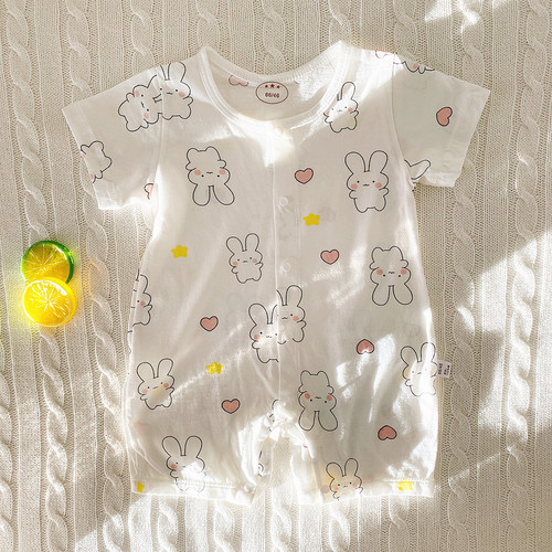 婴儿连体衣服夏季薄款纯棉