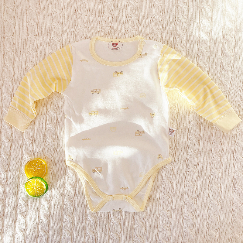 逗逗猴包屁衣长袖婴儿女男睡衣