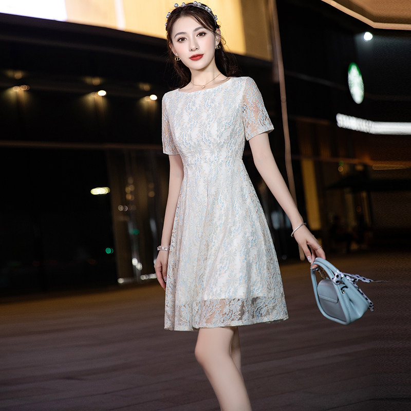 小个子晚礼服裙2024新款轻奢小众高端气质宴会平时可穿主持人裙女