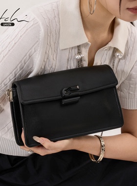 SATCHI/沙驰【半刻系列】真皮小方包女2026新款高级感单肩斜挎包