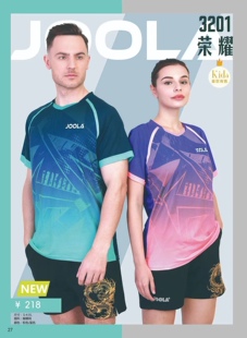 优拉尤拉JOOLA乒乓球服短袖速干排汗圆领比赛服荣耀成人男女T恤