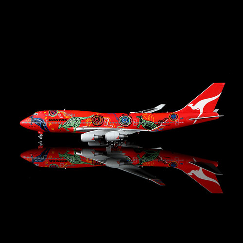 HX Model澳洲航空波音747-400飞机模型袋鼠之梦彩绘合金收藏1:400