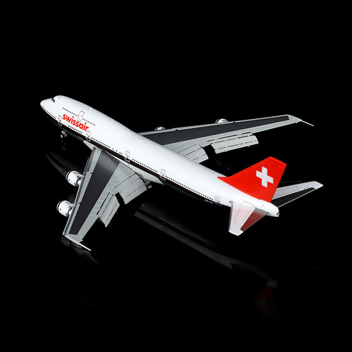 HX Model 瑞士航空波音747-300 飞机模型1:400精细合金收藏摆件