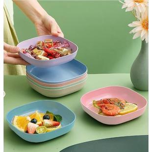 餐桌垃圾盘碟吐骨碟家用水果碟骨碟骨头碟创意塑料菜碟小盘子 日式