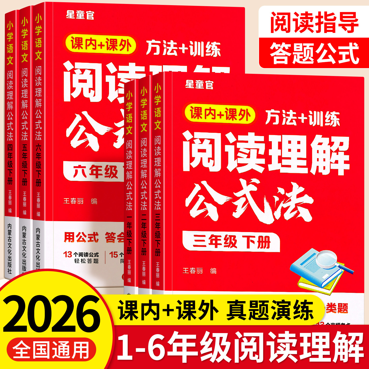 2026小学语文阅读理解专项训练书人教版一二年级三年级四五六年级上册下册课内课外阅读强化训练真题演练答题技巧公式每日一练