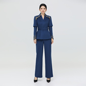 国风两件套装 浒城古娘新款 羊毛刺绣气质通勤职业西服新中式 女春秋