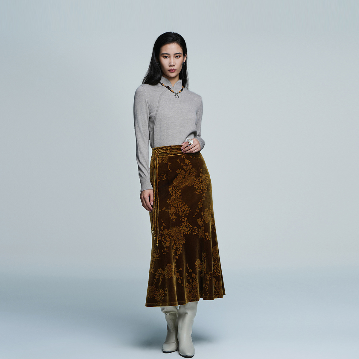 半身裙鱼尾裙新中式复古