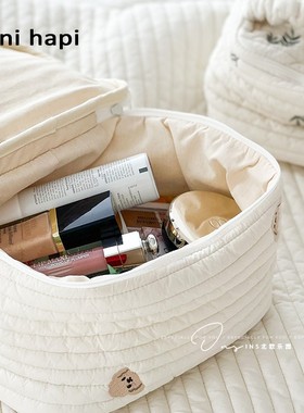 Mini hapi少女心化妆包手提大容量便携旅行护肤品洗漱收纳包