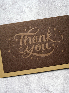 PaperPaper ThankYou感谢卡-原创letterpress活版印刷|创意|商务