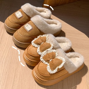 女款 家用男士 冬季 情侣室内居家保暖防滑毛绒拖鞋 秋冬天 新款 棉拖鞋