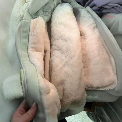 加绒卫衣外套女秋冬款超厚冬天新款冬季加厚绿色羊羔毛绒情侣棉服