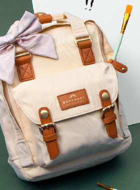 DOUGHNUT优雅系列丝巾双肩包Macaroon粉色女生高级感旅行可爱防水