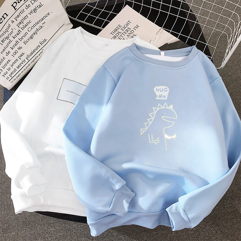 春秋薄款卫衣女2021新款长袖圆领套头韩版宽松秋冬季加绒卫衣潮厚|msdalam kategori Butik wanita / wanita, sweater/Fleece - dari Buy2taobao.com untuk memberikan perkhidmatan ejen Taobao profesional membeli