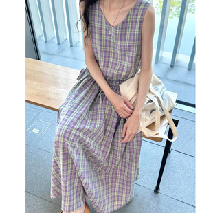 2025初夏穿搭小个子无袖连衣裙女超好看独特漂亮夏日绝美小裙子