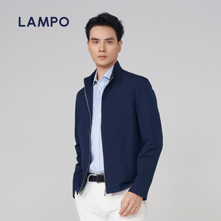 蓝豹 深蓝素面夹克外套立领休闲时尚 ONE系列 男士 春秋季 lampo