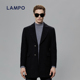LAMPO 羊毛羊绒 蓝豹毛呢大衣男商务休闲羊绒混纺大衣秋冬外套