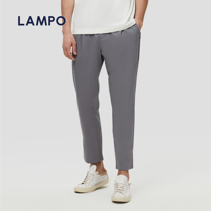 LAMPO九分商务四面弹休闲裤