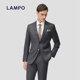 精纺羊毛 西服上衣精纺羊毛商务正装 LAMPO 套装 西服 蓝豹男士