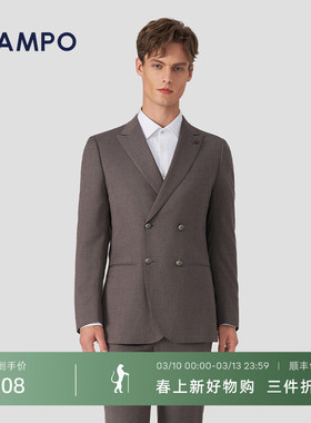 【super 120S】LAMPO/蓝豹西装男套装新款商务外套新郎结婚西服