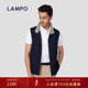 LAMPO 干爽羊毛 蓝豹休闲马甲男干爽羊毛舒适轻便商务马夹