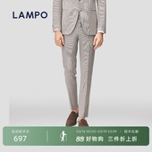 LAMPO 蓝豹男士 西裤 西服裤 干爽 羊毛进口商务百搭正装 子 意式