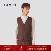 羊毛 LAMPO 蓝豹男士 西服马甲轻绒羊毛商务正装 舒适马夹