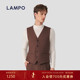 羊毛 LAMPO 蓝豹男士 西服马甲轻绒羊毛商务正装 舒适马夹