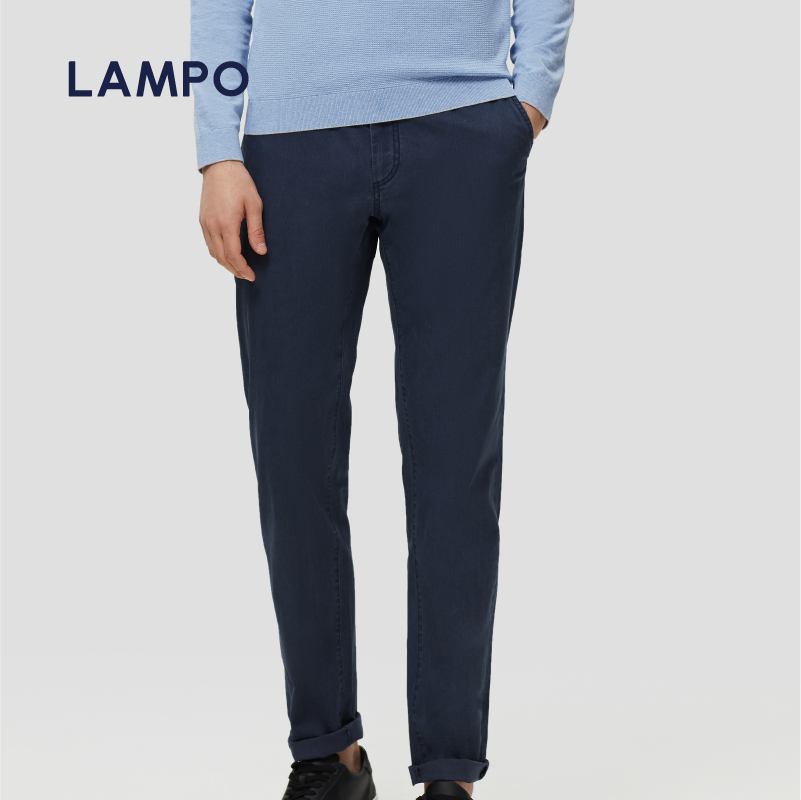 LAMPO长裤直筒商务进口牛仔裤