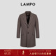 羊绒混纺西服领毛呢外套 蓝豹商务大衣男中长款 羊毛羊绒 LAMPO