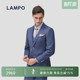 丝羊毛 西服上衣丝羊毛商务正装 LAMPO 套装 结婚礼服 蓝豹男士