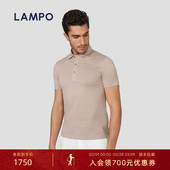 25春夏新品 LAMPO 蓝豹男士 短袖 T恤丝棉POLO领基础POLO衫