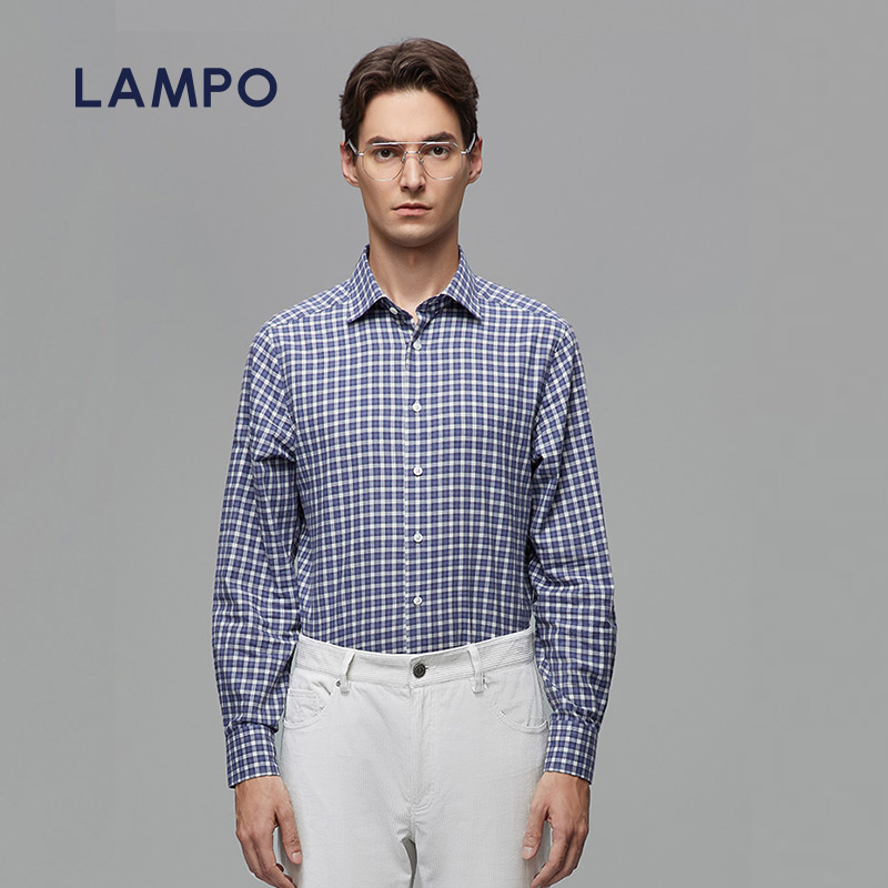 LAMPO/蓝豹男士长袖衬衫进口