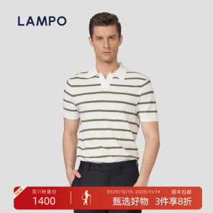 短袖 蓝豹男士 LAMPO T恤桑蚕丝长绒棉休闲POLO衫 25春夏新品