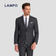 西服上衣羊毛丝西装 蓝豹男士 LAMPO 外套商务正装 丝羊毛