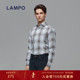 渐变轻绒 衬衫 LAMPO 蓝豹男士 长袖 进口棉休闲衬衣男百搭衬衫 男