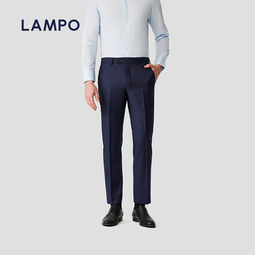 lampo/蓝豹春夏套男深蓝工装西裤