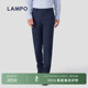 进口羊毛 羊毛进口商务正装 LAMPO 西裤 直筒垂感长裤 蓝豹男士