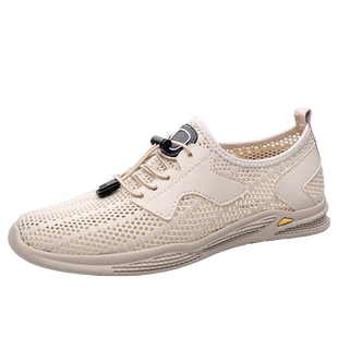 夏季透气男鞋2026新款夏天男款网面网鞋运动跑步休闲百搭有孔潮鞋