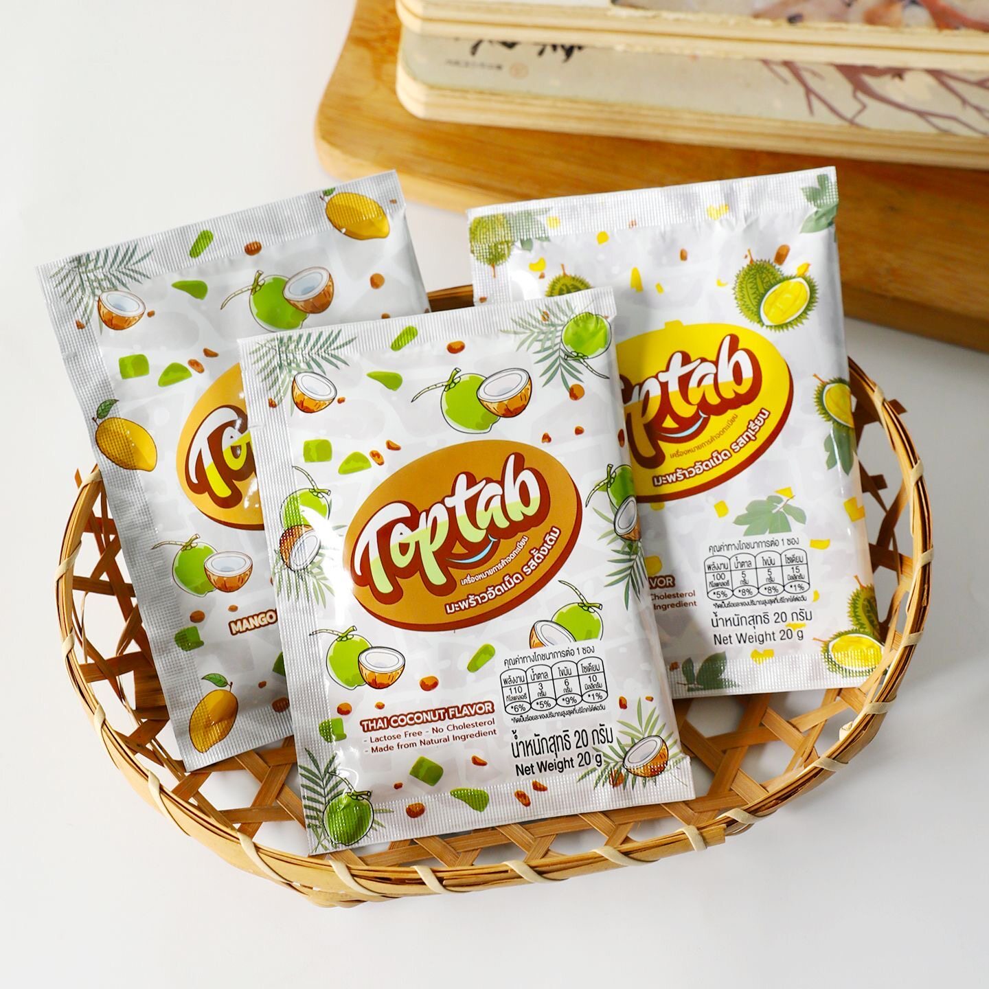 泰国进口Toptab牛奶片糖椰子片糖压片糖果椰子糖儿童休闲小零食