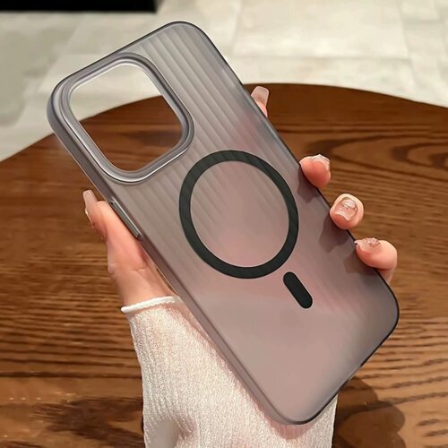 Magsafe磁吸无线充电适用Realme真我Neo8手机壳GT7透黑色GT8PRO独立金属按键NEO7亚克力光栅瓦楞磨砂硬条纹