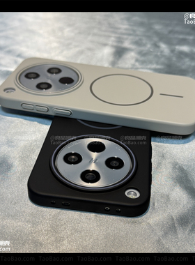 磁吸极简黑白色适用TURBO4小米15/14手机壳K80细圈Note14PRO+红米13C/K70无线充电K60至硬壳14R磨砂pocoX7男