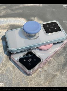 简约硅胶气囊支架适用K80/Turbo4小米17/14/15手机壳K60红米K70防摔Note13透明3马卡龙12T二合一Civi5软PRO+