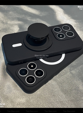 磨砂炭黑色适用Realme GT8/7PRO手机壳Neo7真我15/14/12硅胶V13/GT2大师探索版X50磁吸支架6新款高级5男pro+