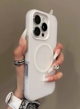 磁吸果冻二合一纯白色适用VIVO X300/X200 Pro Mini手机壳X200S网红X100 Ultra糖果肤感磨砂大孔潮男女保护套