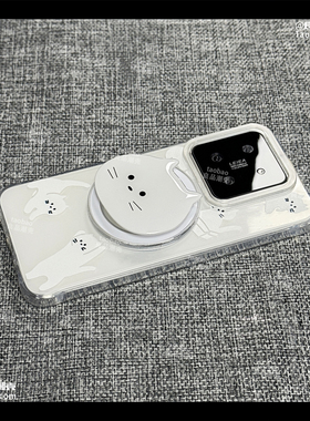 内置磁吸白色猫咪壳S30适用VIVO X200S手机壳X70/S19支架X90/X80PRO简约X100/60卡通S17创意Y300i女S18E/MIMI