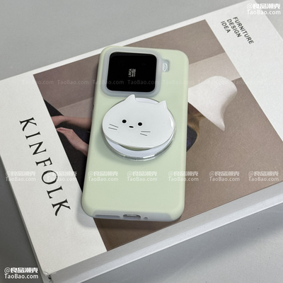 软糯曼波绿色磁吸壳X300适用VIVO X200PRO MINI/X100S手机壳IQOO 13果冻Z9 TURBO+液态硅胶NEO10女11猫咪支架