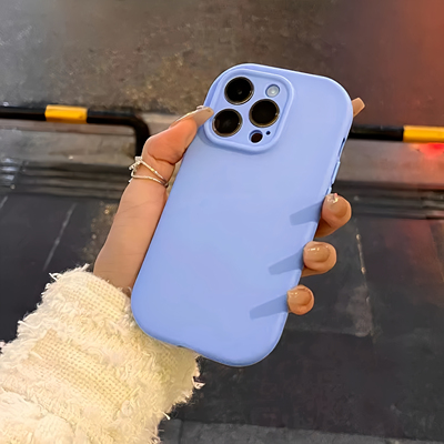 浅蓝纯色椭圆形适用OnePlus一加15/13T/ACE6手机壳3/12磨砂2V全包5PRO小众8T气囊加厚9R硅胶Nord CE4软壳防摔